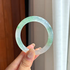 Vòng Tay Quý Phi Ngọc Phỉ Thúy Băng Chủng Phiêu Hoa 52 - Ngọc Phỉ Thúy Miến Điện Loại A Tự Nhiên (yc450820)