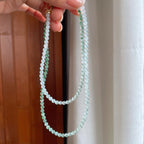 冰种渐变翡翠珠串项链（yc389592）