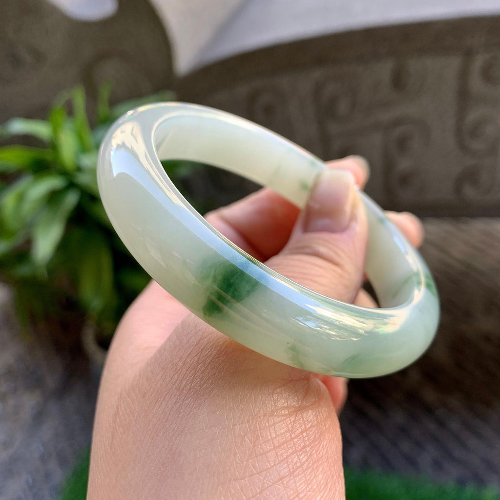 细糯种飘花平安镯（58mm）（yc307327）