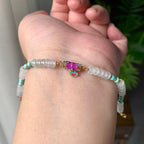 18K金镶糯冰种算盘珠手链（yc207251）