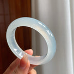 冰玻种翡翠平安镯（55.5mm）（yc344055）