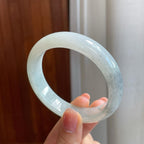 冰种乌鸡翡翠平安镯（57mm)（yc323653）