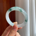糯冰飘花翡翠贵妃镯（56.5mm）（yc346544）