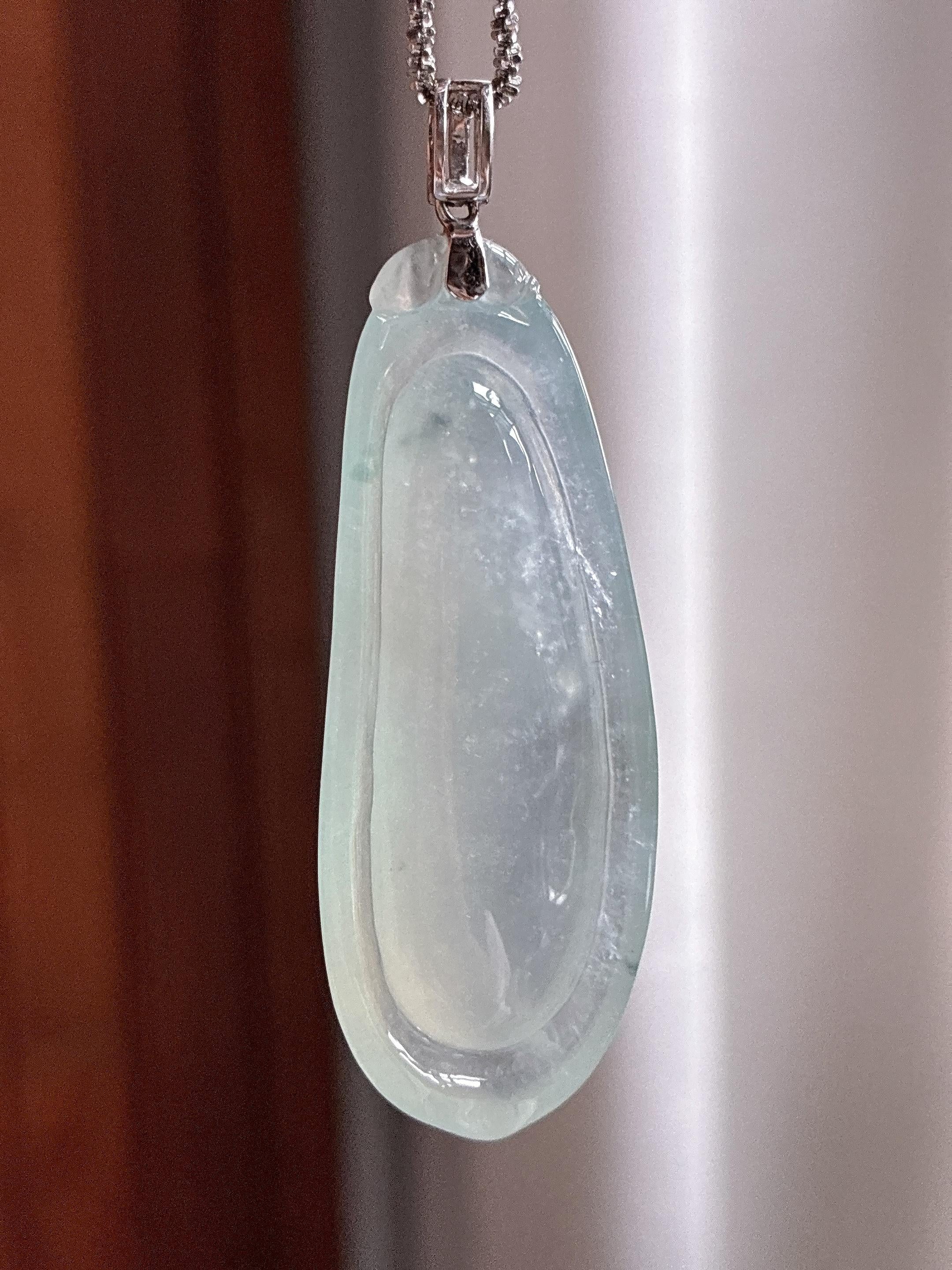 18k金扣头冰种晴底福瓜挂件 天然缅甸A货翡翠（yc697923）