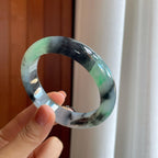 糯冰乌鸡特色翡翠平安镯（57.6mm）（yc276466）