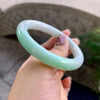 细糯种淡晴底圆条手镯（54mm）（yc276207）