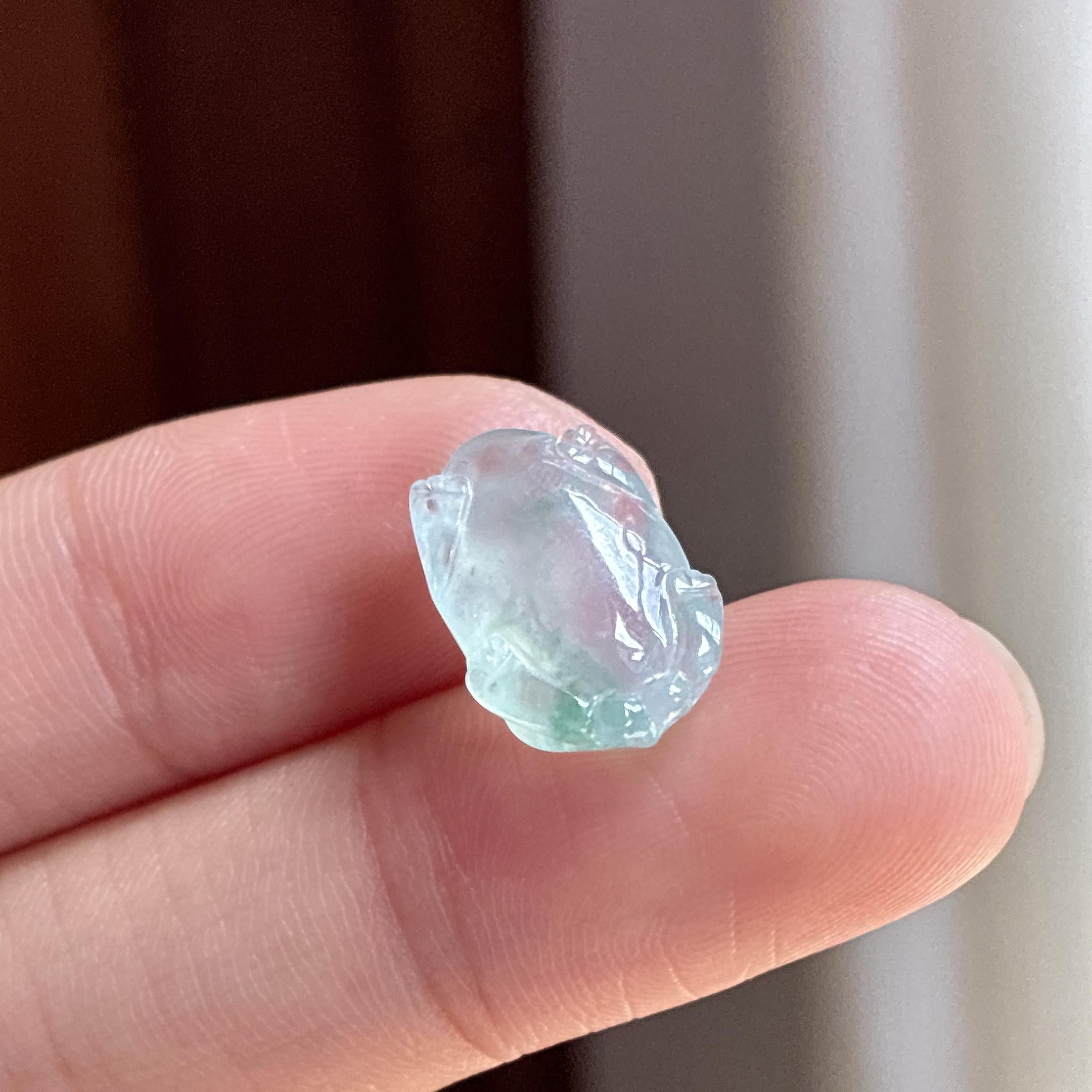 冰种貔貅裸件 天然缅甸A货翡翠（yc470922）