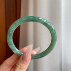 细糯冰带色翡翠美人条手镯（59mm）（yc282503）