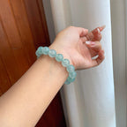 冰种蓝底飘花翡翠珠串手串（yc266541）