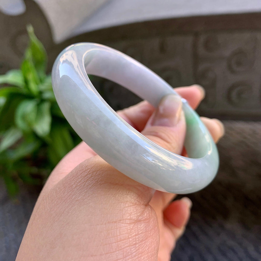 糯种飘绿平安镯（55.2mm）（yc308756）
