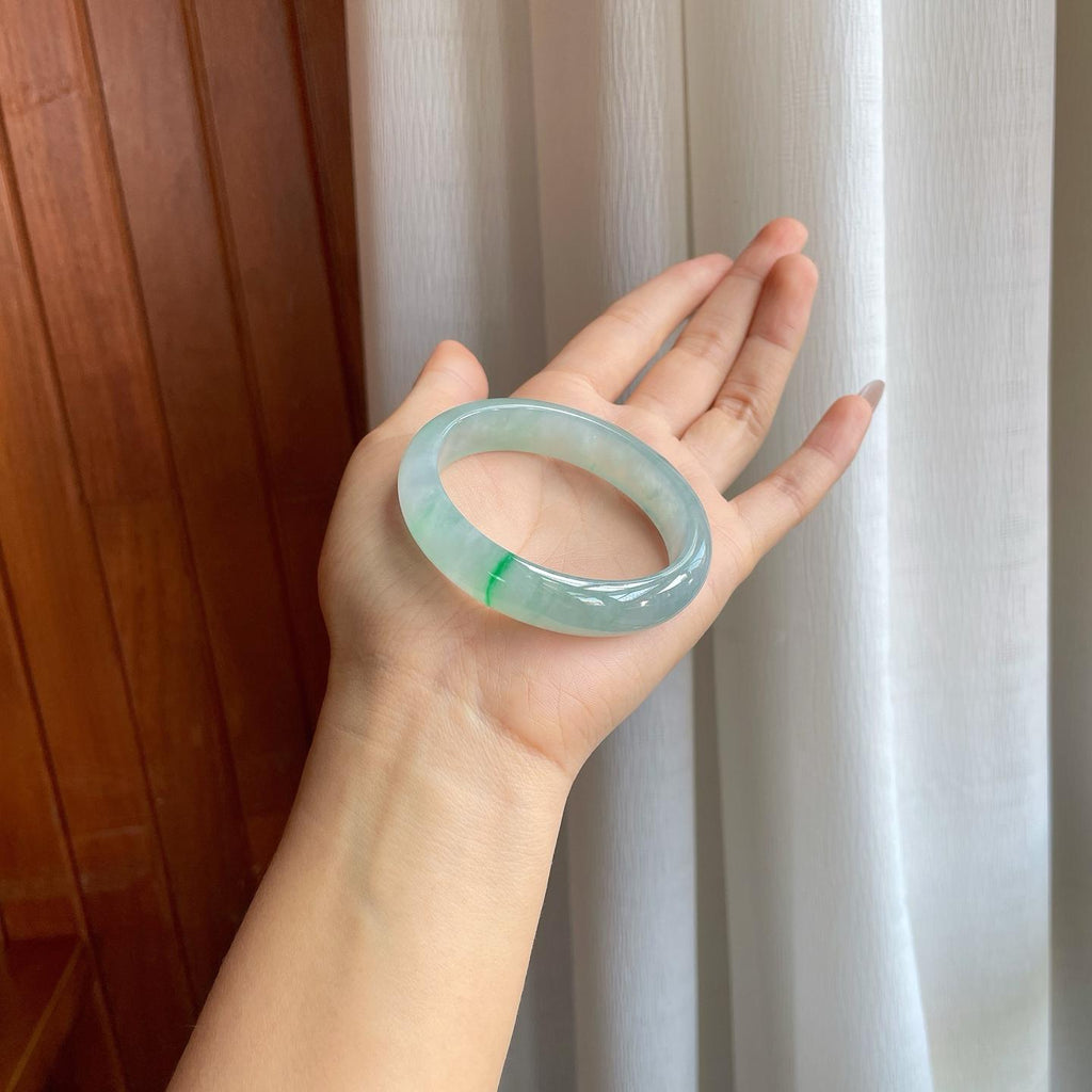 冰种金丝翠翡翠贵妃镯（54.5mm）（yc318654）