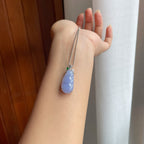 18k金钻镶糯冰紫罗兰翡翠豆子（yc175322）