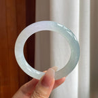 冰种淡春底翡翠圆条手镯（56.3mm）（yc263533）