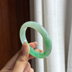 糯冰半水半水贵妃镯 49圈 天然缅甸A货翡翠（yc454399）
