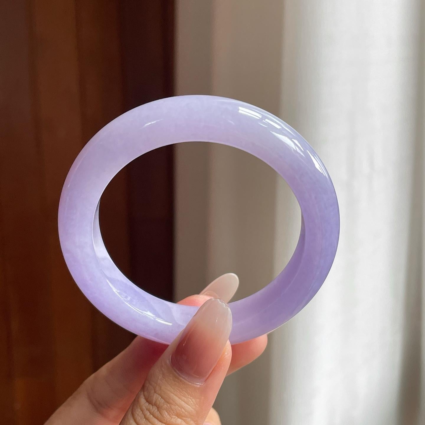 糯冰紫罗兰翡翠手镯（55mm）（yc263539）