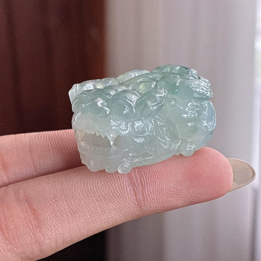 糯冰晴底貔貅 天然缅甸Ａ货翡翠（yc497762）
