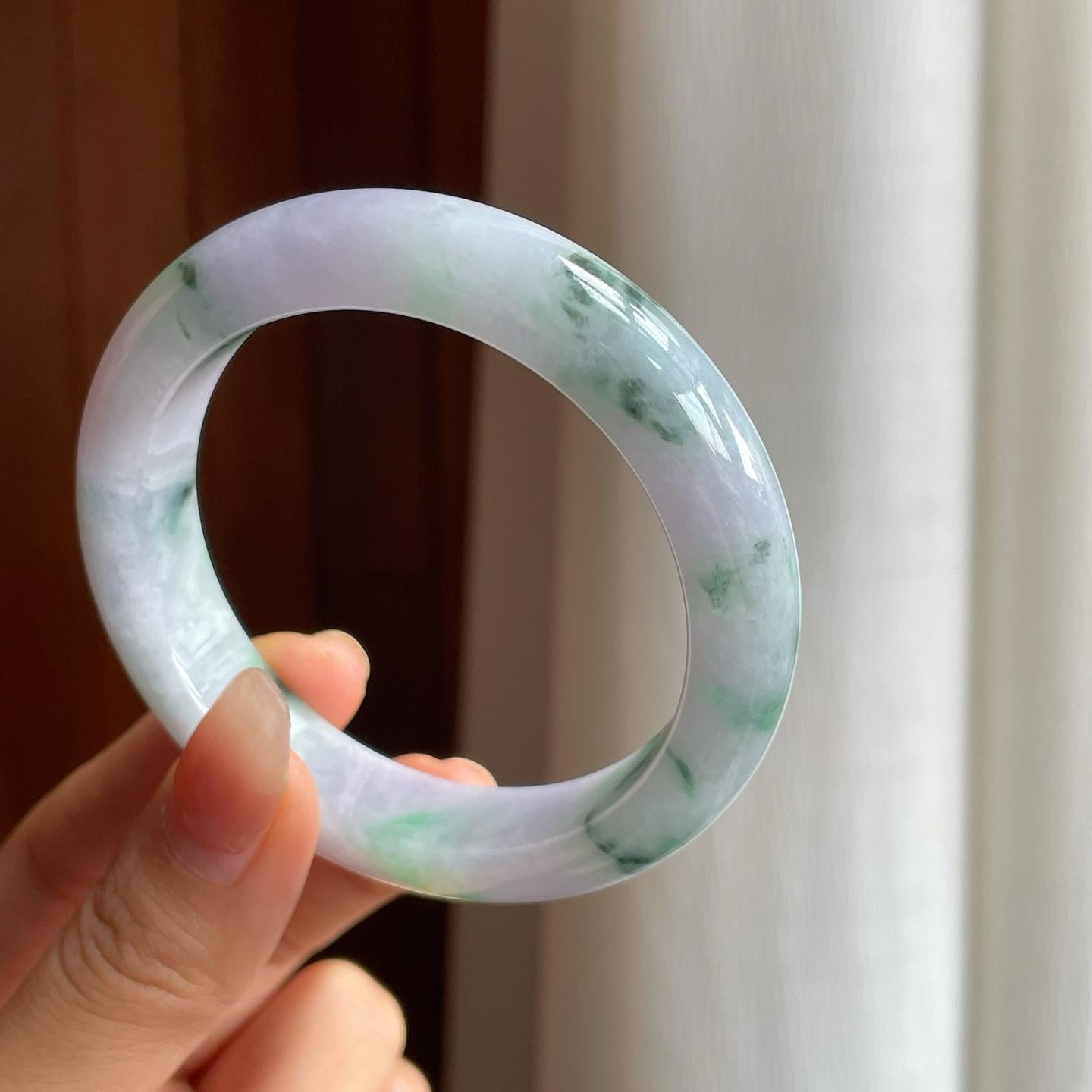 糯冰特色翡翠手镯（56.3mm）（yc333091）