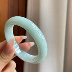 糯冰晴底翡翠平安镯（54.4mm）（yc282584）