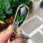 18K金钻镶糯冰种满绿福豆吊坠（yc261204）