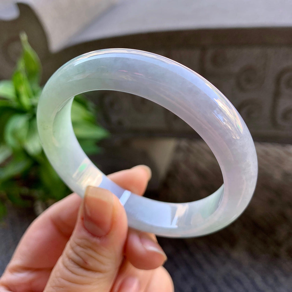 糯种飘绿平安镯（55.2mm）（yc308756）