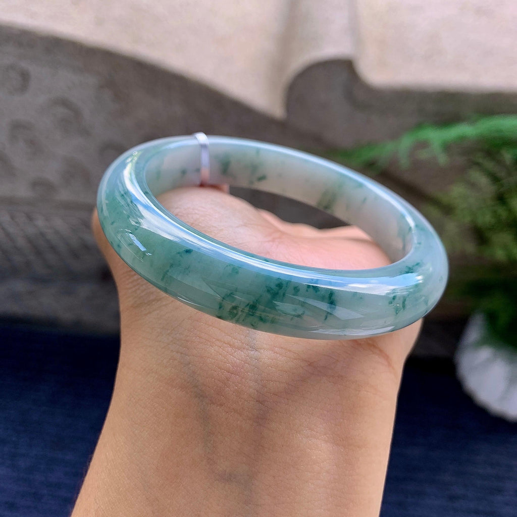 细糯种飘花平安镯（55.5mm）（yc223960）