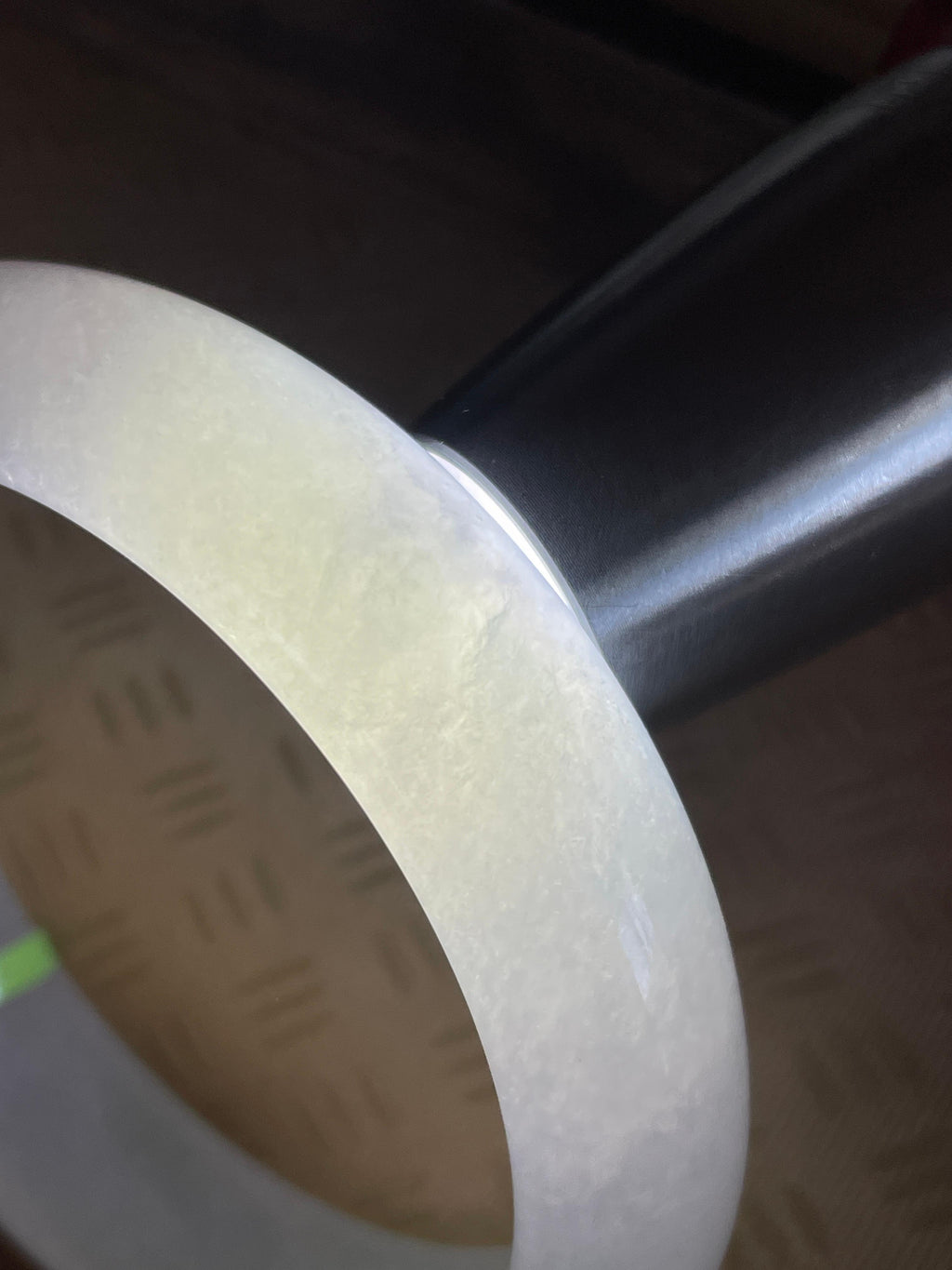 细糯冰春带彩正圈平安镯 60圈（yc764668）