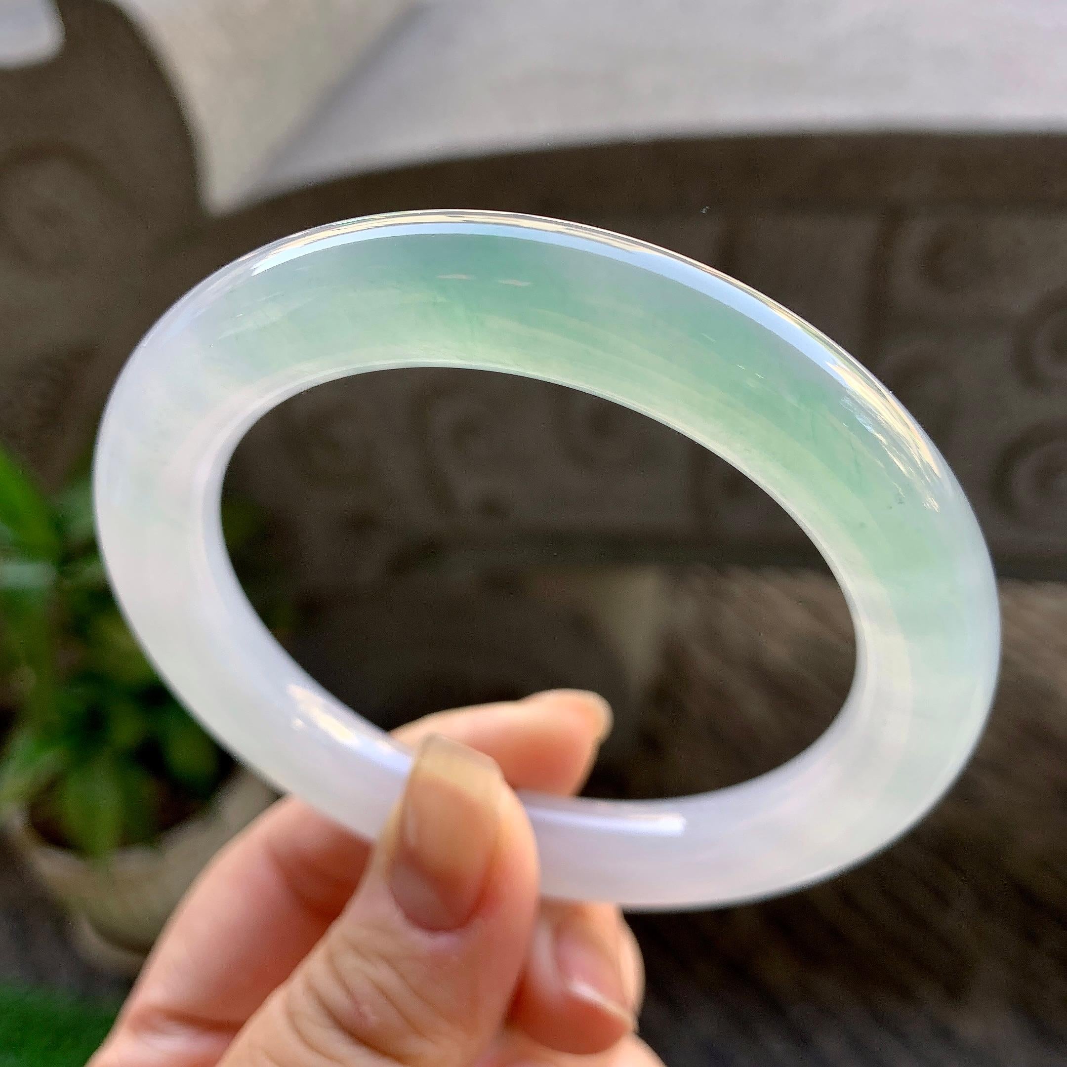 冰种晴水圆条手镯（59mm）（yc308174）