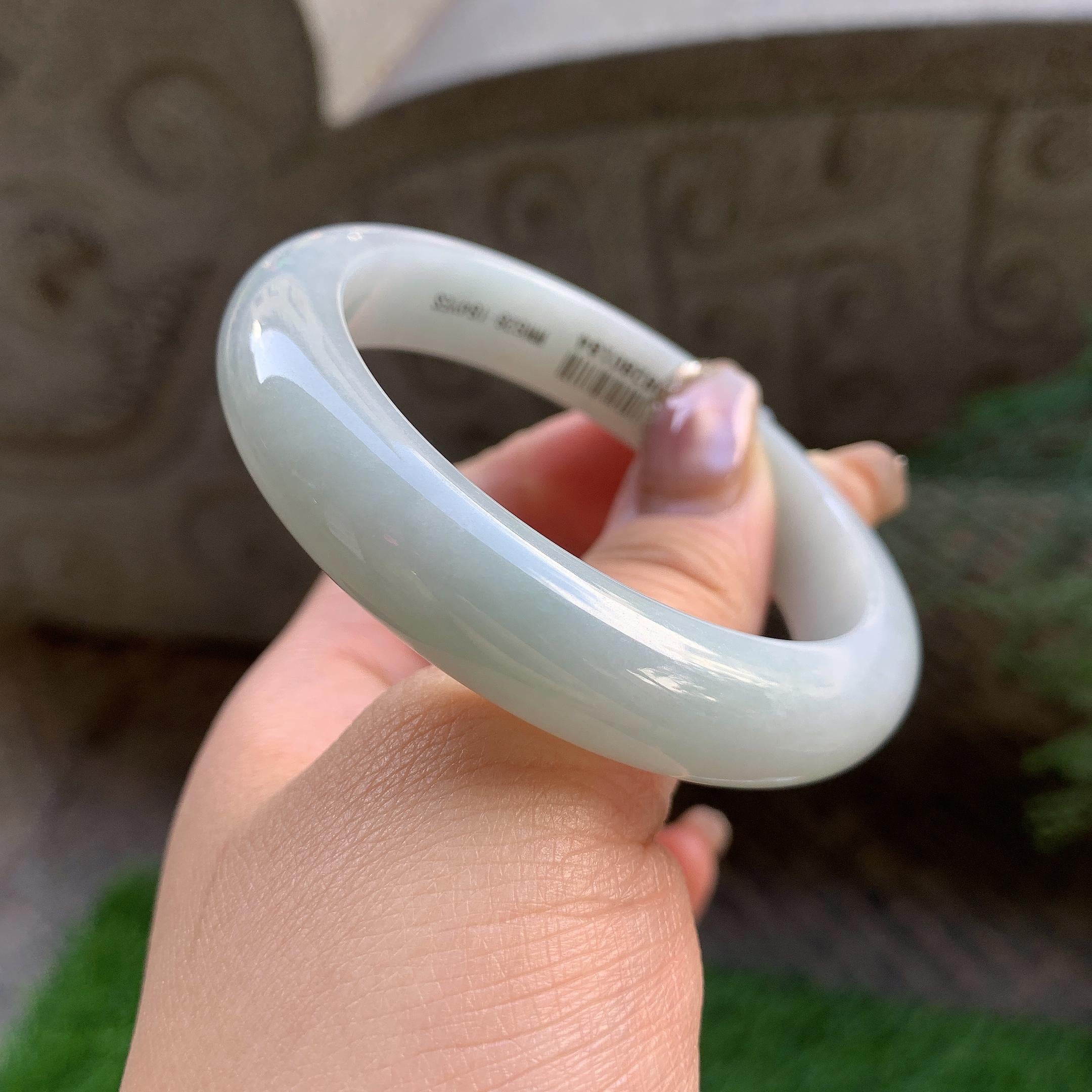 细糯种无色平安镯（54.5mm）（yc293321）