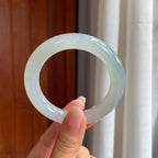 冰种带底色翡翠圆条手镯（53mm）（yc407550）