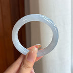 糯冰紫罗兰翡翠平安镯（54mm)（yc423162）