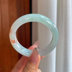 糯冰红翡特色翡翠平安镯（53mm）（yc356521）