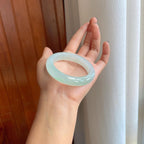 糯冰晴底翡翠平安镯（53.7mm）（yc278052）