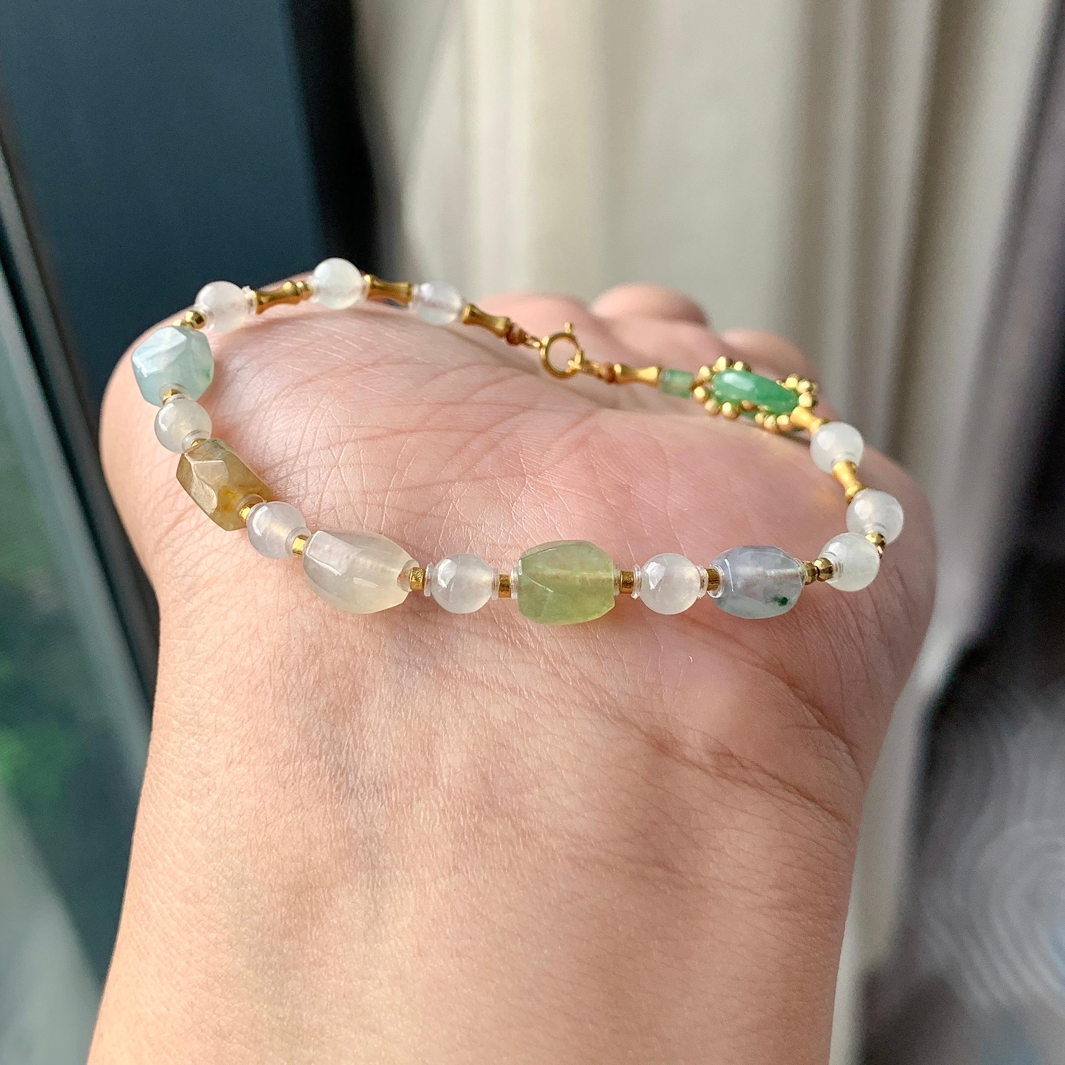 糯冰种多彩手链（yc230958）