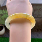 细糯种黄翡圆条手镯（56.2mm）（yc246658）