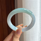 糯冰蓝晴翡翠平安镯（56.3mm)（yc417239）