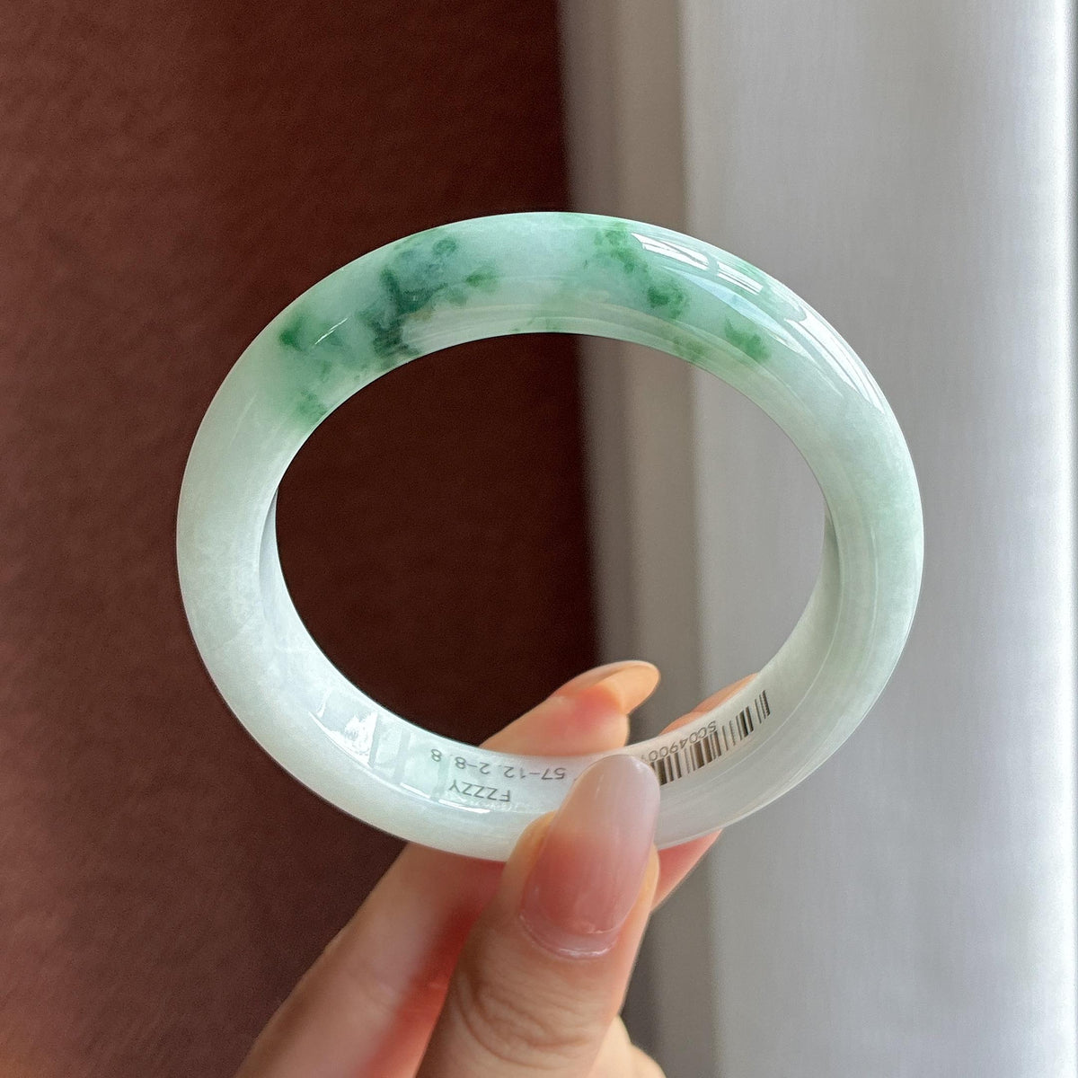 糯冰飘花正圈平安镯 56圈（yc774782）