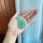 糯冰晴底带色翡翠观音挂件（yc265779）