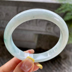 大圈口        细糯种飘花正圈平安镯59圈            天然缅甸A货翡翠（yc389221）