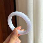 糯冰紫罗兰翡翠平安镯 55圈（yc436767）