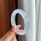 Vòng tay bình an vòng tròn chính băng chủng khởi quang xuân đới thái 54 vòng Ngọc phỉ thúy tự nhiên Myanmar hàng A (yc450801)