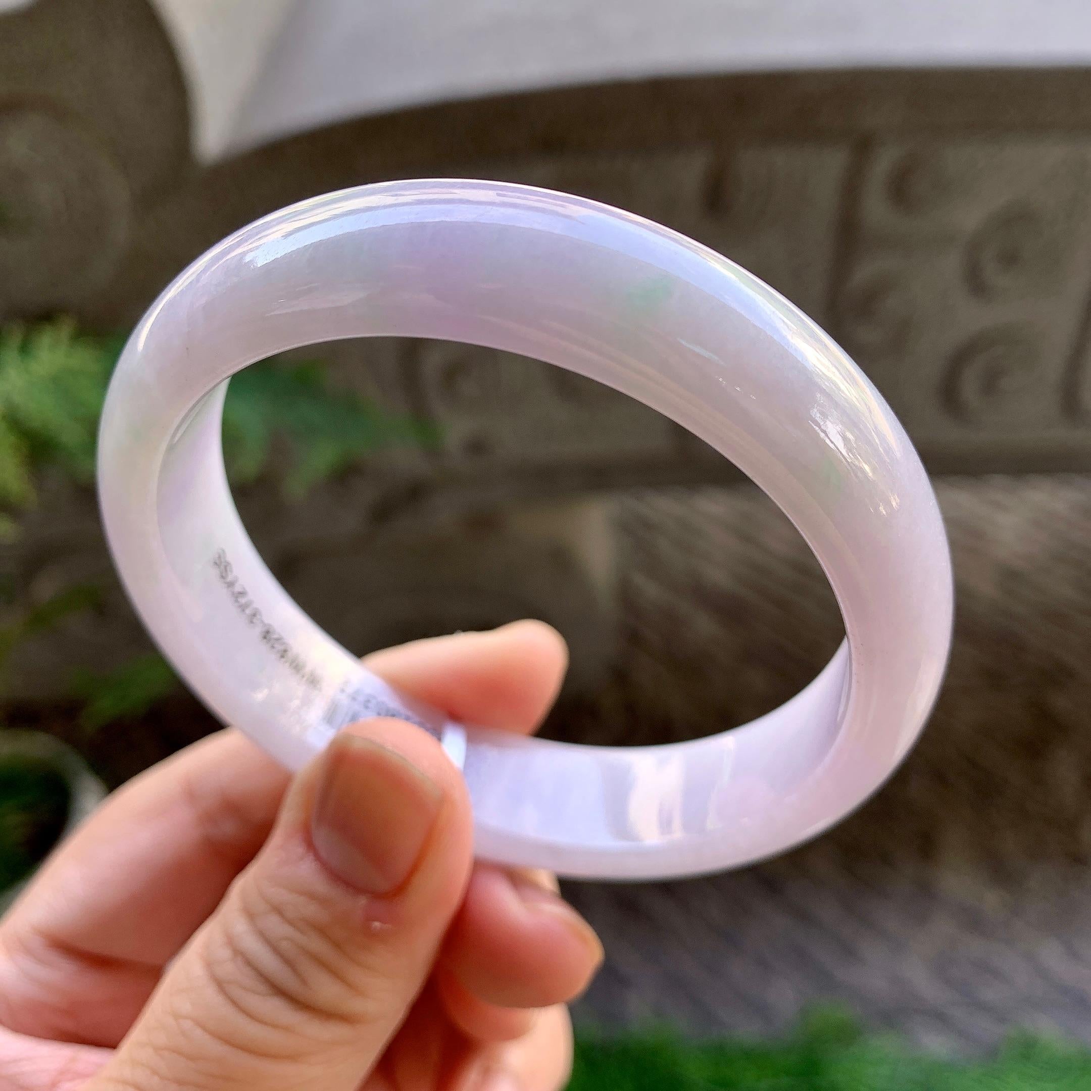 糯种淡春彩平安镯（58mm）（yc259062）