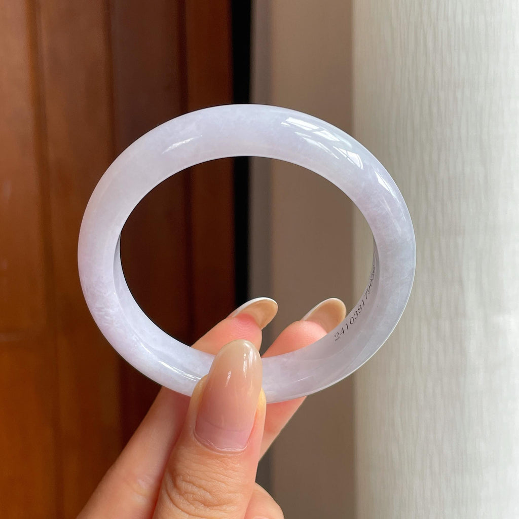 糯冰紫罗兰翡翠平安镯（51mm)（yc412171）