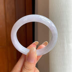 糯冰紫罗兰翡翠平安镯（51mm)（yc412171）