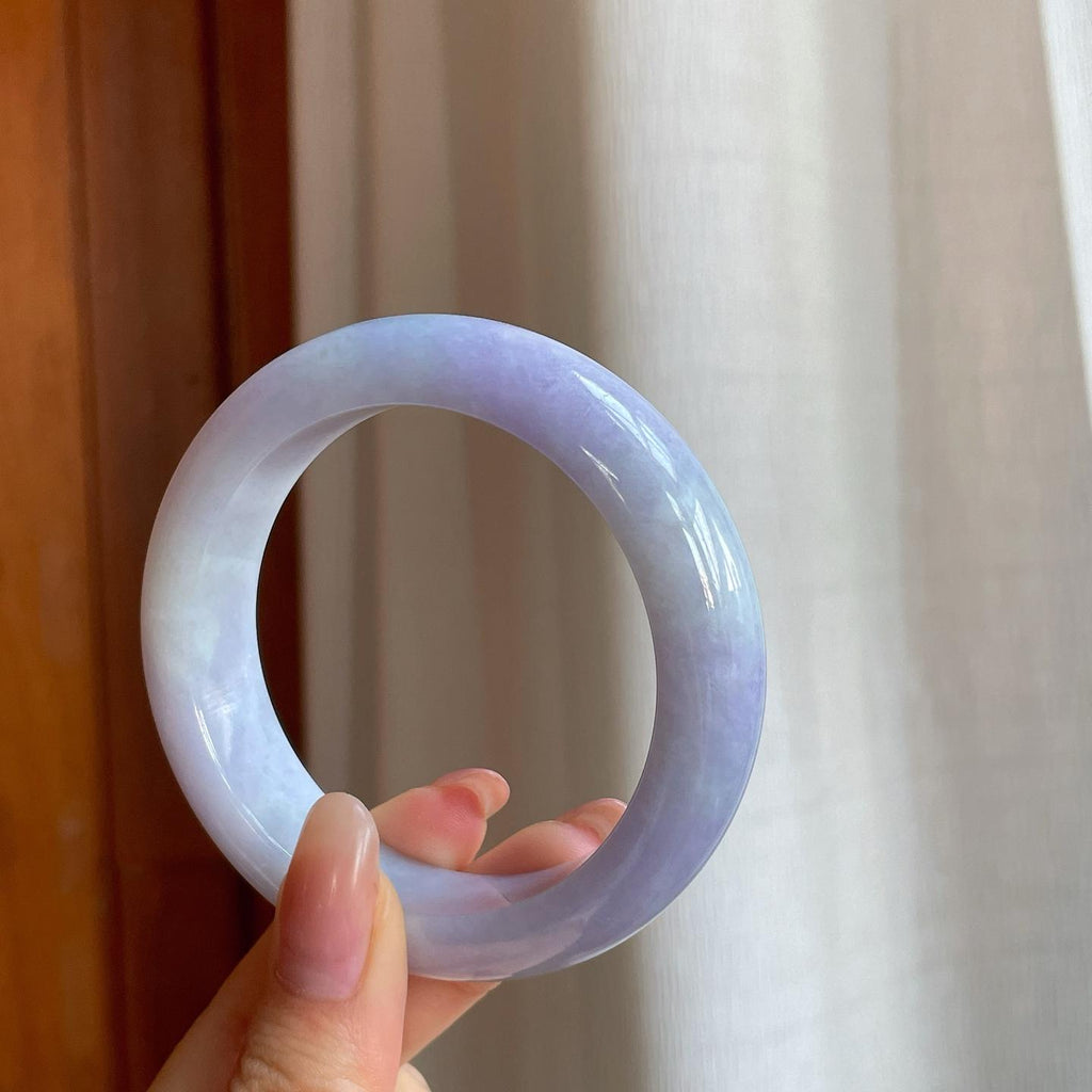 糯冰紫罗兰翡翠平安镯（57.2mm)（yc361758）
