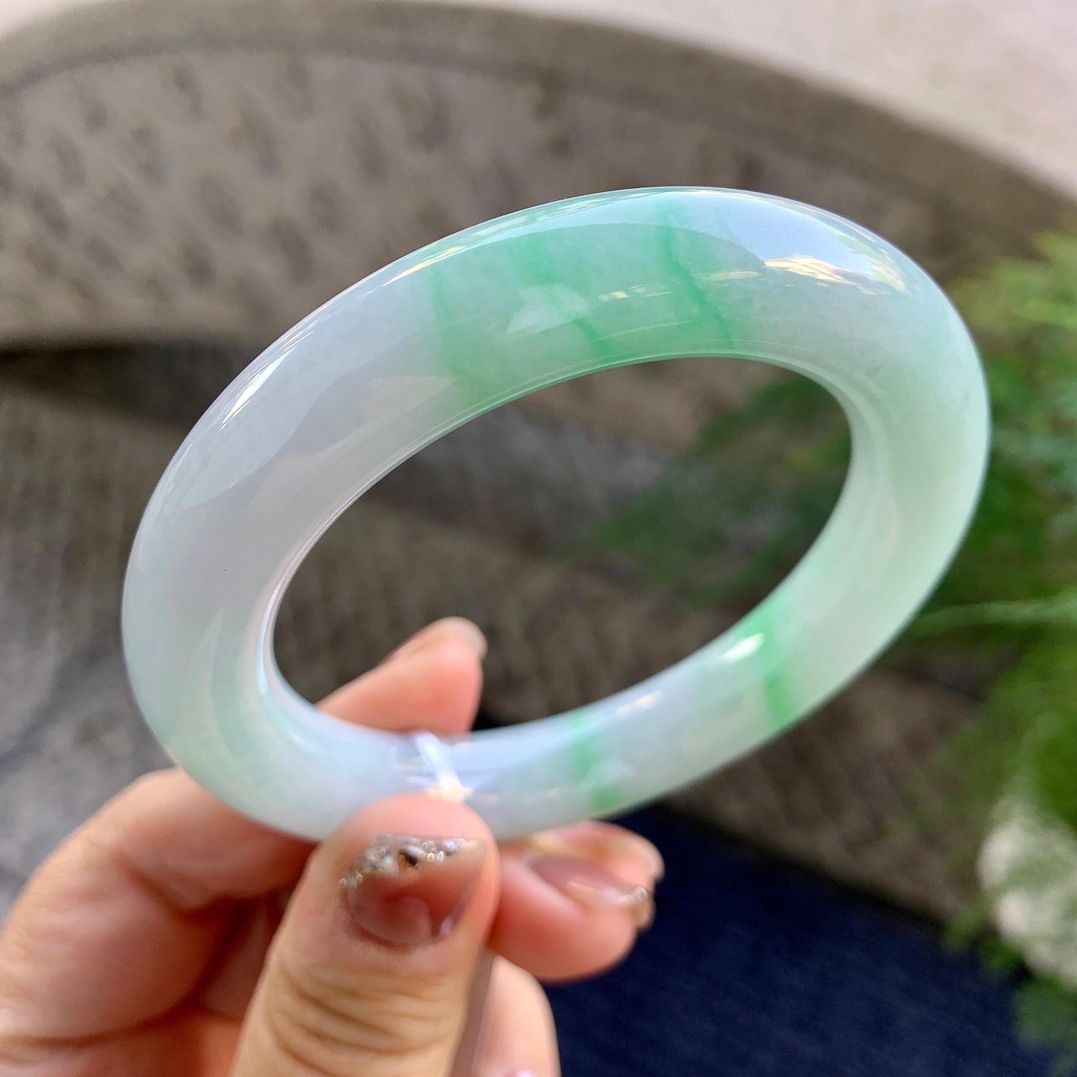 细糯种飘花圆条手镯（56mm）（yc275324）