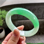 细糯种翠绿宽版轮胎手镯（59.3mm）（yc225043）