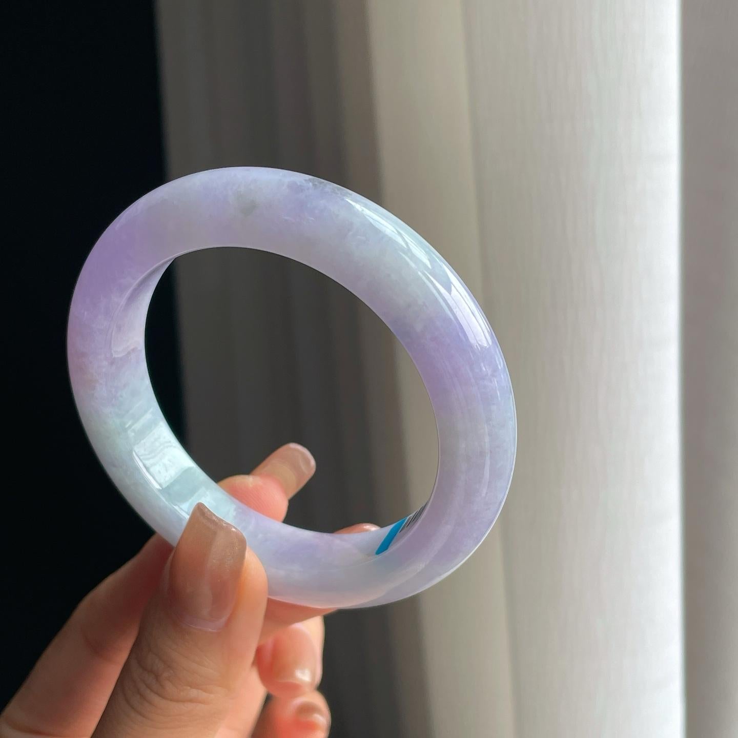 糯冰紫罗兰翡翠平安镯（54mm）（yc374240）