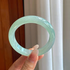 冰种晴底翡翠平安镯（yc281671）