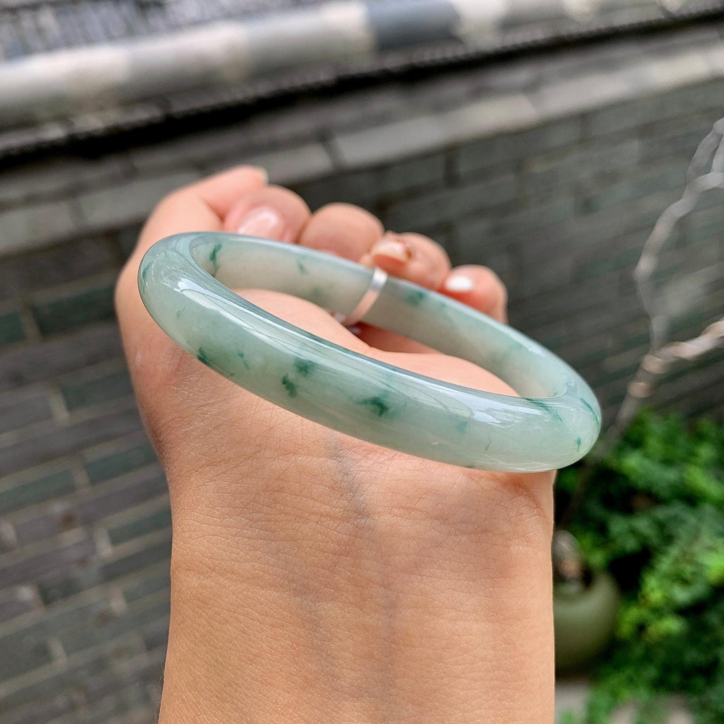 细糯种飘花贵妃手镯（57mm）（yc245101）