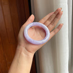 糯冰紫罗兰翡翠圆条手镯（54.6mm）（yc419568）